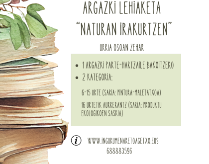 "Naturan irakurtzen" argazki lehiaketa urrian zehar