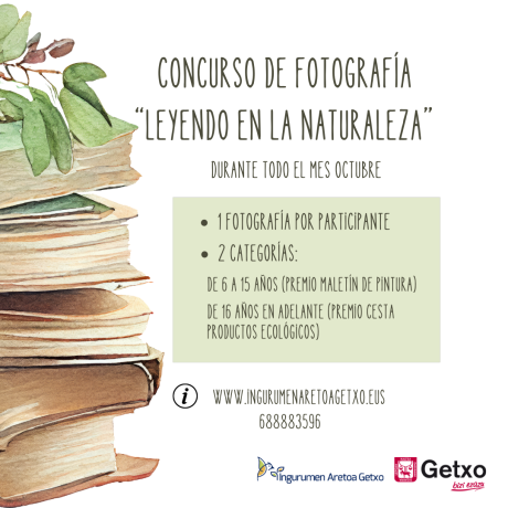 CONCURSO FOTOGRÁFICO "LEYENDO EN LA NATURALEZA" DURANTE EL MES DE OCTUBRE